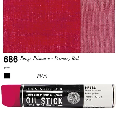 Sennelier Oil Stick Culori ulei, sub formă de baton, 96 ml - 686, primary red