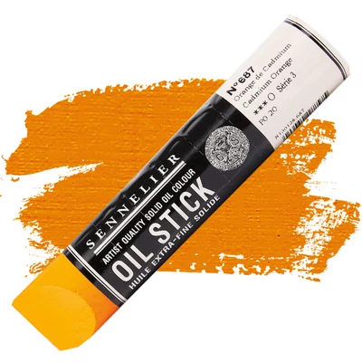 Sennelier Oil Stick Culori ulei, sub formă de baton, 96 ml - 687, cadmium orange
