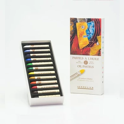 Set crete pastel uleioase Sennelier - 12 buc