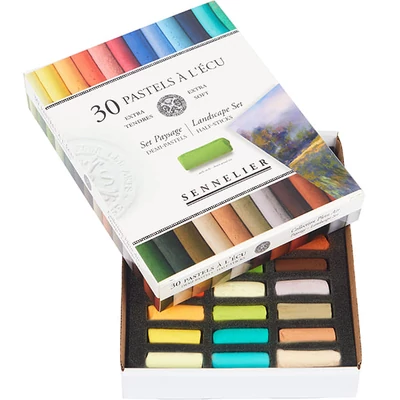 Set crete pastel uscat Sennelier - 30x1/2 buc, peisaj (Peisaj)