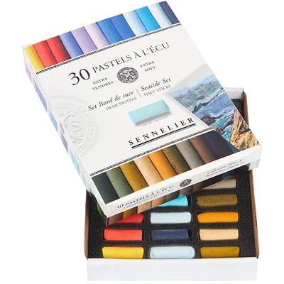 Set crete pastel uscat Sennelier - 30x1/2 buc, Litoral