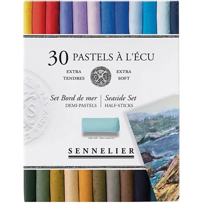 Set crete pastel uscat Sennelier - 30x1/2 buc, Litoral
