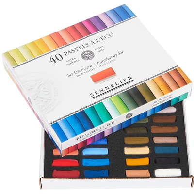 Set crete pastel uscat  Sennelier - 40x1/2, de bază (Introductory)