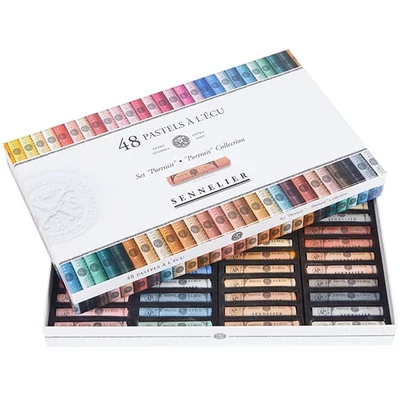 Set crete pastel uscat Sennelier - 48 buc, portret