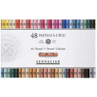 Set crete pastel uscat Sennelier - 48 buc, portret