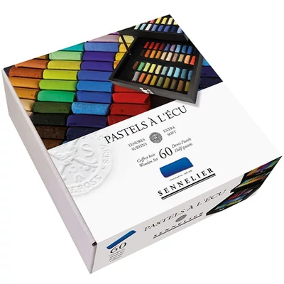 Sennelier Set cete pastel uscat - 60x1/2 db, în cutie de lemn
