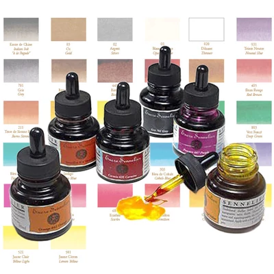 Cerneală pentru desen Sennelier, 30 ml - în diverse culori
