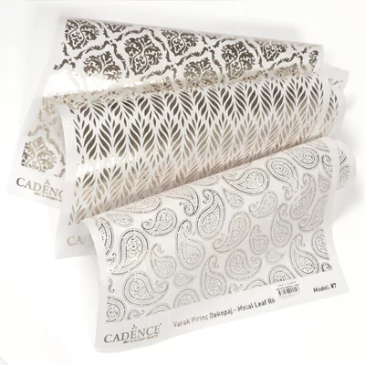 Hârtie de orez, Cadence, folie metalică argintie, A3 - coli