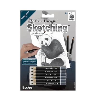 Mini set de desen grafic cu unelte, 12x18 cm - Panda