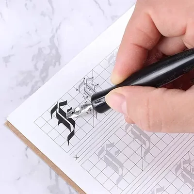Set caligrafie, 6 piese - vârf tăiat