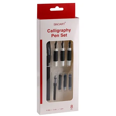 Set stilou caligrafic, 8 buc, vârf tăiat