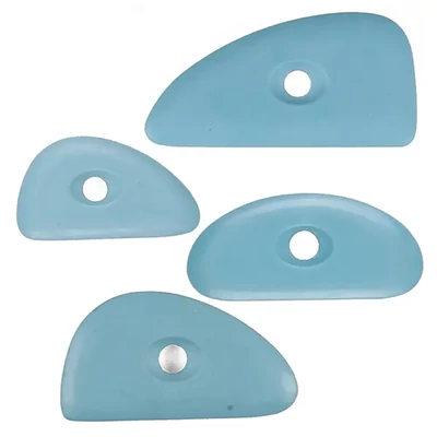 Set de modelare, netezire pentru lut - 4 piese, silicon