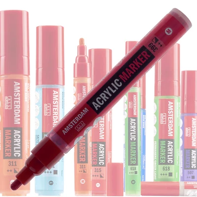 Talens Amsterdam marker acrilic, M - culori diverse