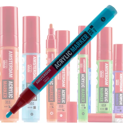 Talens Amsterdam marker acrilic, S - culori diverse
