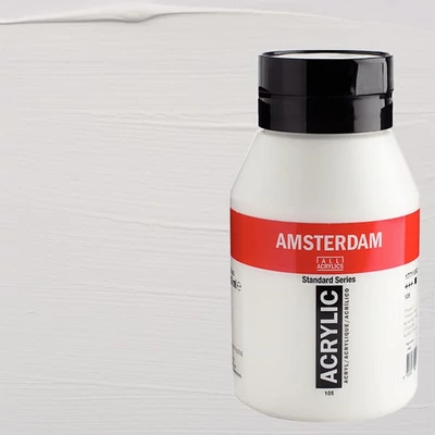 Talens Amsterdam vopsea acrilică, 1000 ml - 105, titanium white