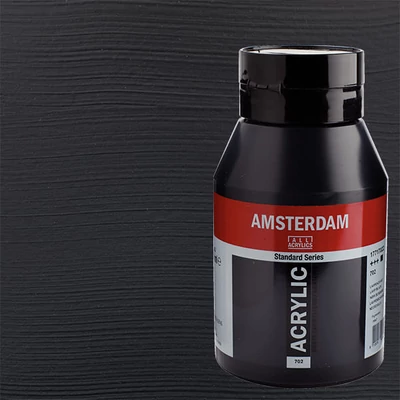 Talens Amsterdam vopsea acrilică, 1000 ml - 702, lamp black