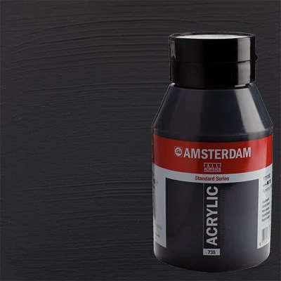 Talens Amsterdam vopsea acrilică, 1000 ml - 735, oxide black