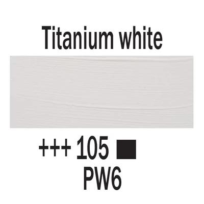 Vopsea acrilică Talens Amsterdam, 600 ml - 105, titanium white