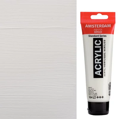 Talens Amsterdam vopsea acrilică, 120 ml - 104, zinc white