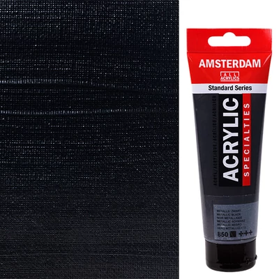 Talens Amsterdam vopsea acrilică, 120 ml - 850, metallic black