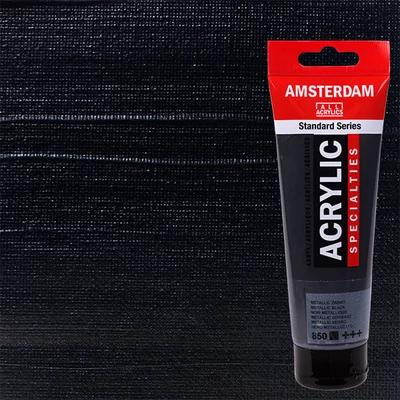 Talens Amsterdam vopsea acrilică, 120 ml - 850, metallic black