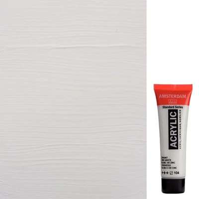 Talens Amsterdam vopsea acrilică, 20 ml - 104, zinc white