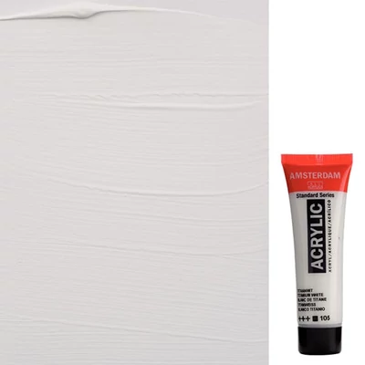 Talens Amsterdam vopsea acrilică, 20 ml - 105, titanium white