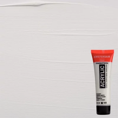 Talens Amsterdam vopsea acrilică, 20 ml - 105, titanium white