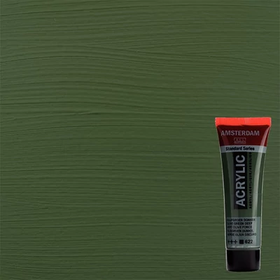 Talens Amsterdam vopsea acrilică, 20 ml - 622, olive green deep