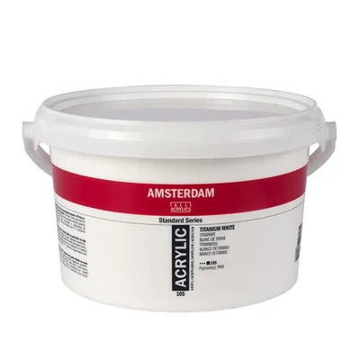 Talens Amsterdam vopsea acrilică, 2500 ml - 105, titanium white