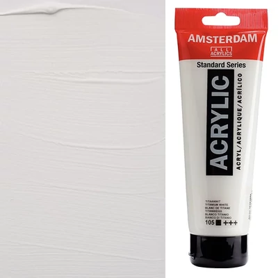 Talens Amsterdam vopsea acrilică, 250 ml - 105, titanium white