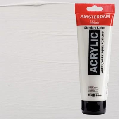 Talens Amsterdam vopsea acrilică, 250 ml - 105, titanium white