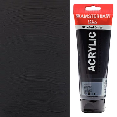 Talens Amsterdam vopsea acrilică, 250 ml - 735, oxide black