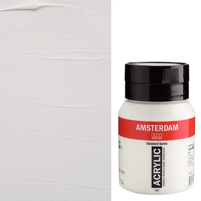 Talens Amsterdam vopsea acrilică, 500 ml - 105, titanium white