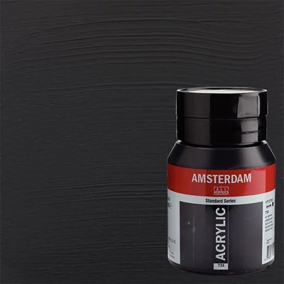 Talens Amsterdam vopsea acrilică, 500 ml - 735, oxide black