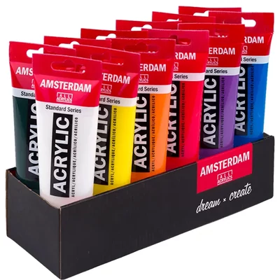 Talens Amsterdam set vopsea acrilică - 12x120 ml, Value pack