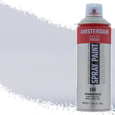 Talens Amsterdam spray vopsea acrilică pe bază de apă, 400 ml - 105, titanium white