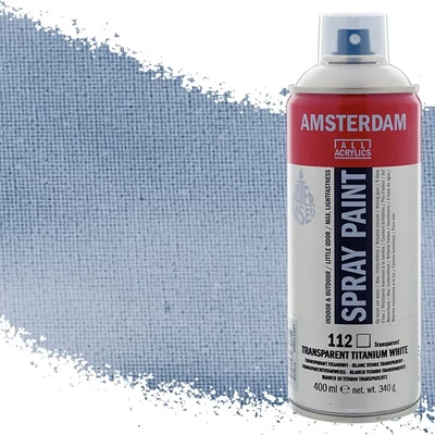 Talens Amsterdam spray vopsea acrilică pe bază de apă, 400 ml - 112, transparent titanium white