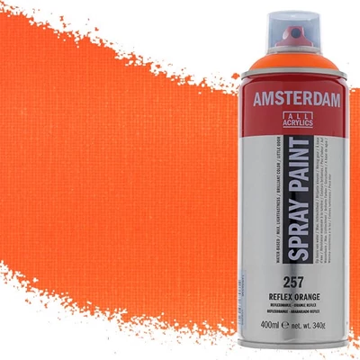 Talens Amsterdam spray vopsea acrilică pe bază de apă, 400 ml - 257, reflex orange