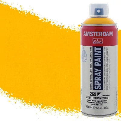 Talens Amsterdam spray vopsea acrilică pe bază de apă, 400 ml - 269, azo yellow medium