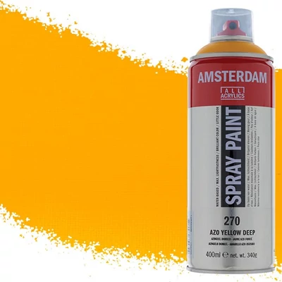Talens Amsterdam spray vopsea acrilică pe bază de apă, 400 ml - 270, azo yellow deep