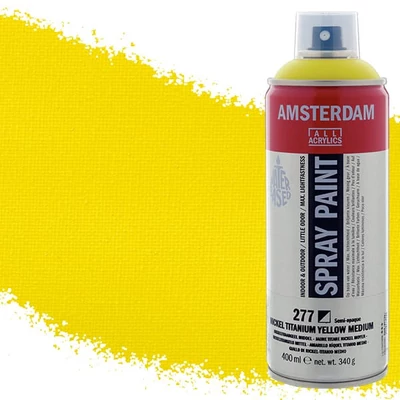Talens Amsterdam spray vopsea acrilică pe bază de apă, 400 ml - 277, nickel titanium yellow medium