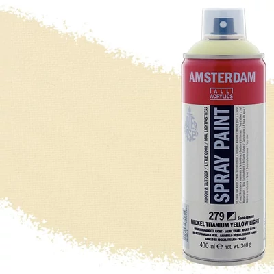 Talens Amsterdam spray vopsea acrilică pe bază de apă, 400 ml - 279, nickel titanium yellow light