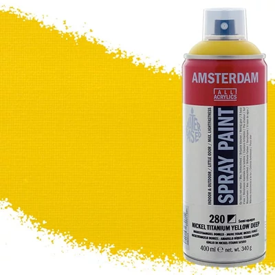 Talens Amsterdam spray vopsea acrilică pe bază de apă, 400 ml - 280, nickel titanium yellow deep
