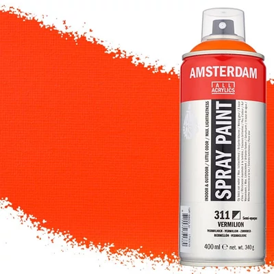 Talens Amsterdam spray vopsea acrilică pe bază de apă, 400 ml - 311, vermilion