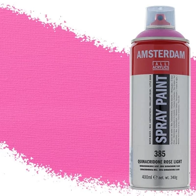 Talens Amsterdam spray vopsea acrilică pe bază de apă, 400 ml - 385, quinacridone rose light