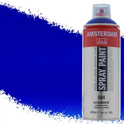 Talens Amsterdam spray vopsea acrilică pe bază de apă, 400 ml - 504, ultramarine