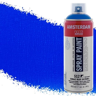 Talens Amsterdam spray vopsea acrilică pe bază de apă, 400 ml - 512, cobalt blue