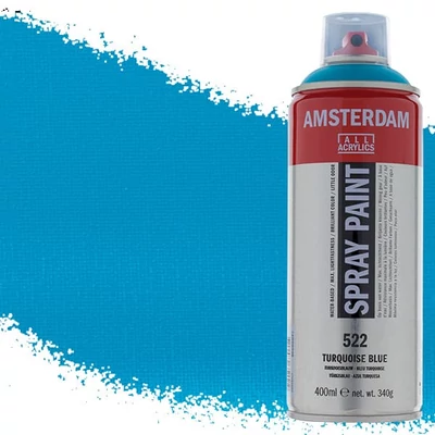 Talens Amsterdam spray vopsea acrilică pe bază de apă, 400 ml - 522, turquise blue