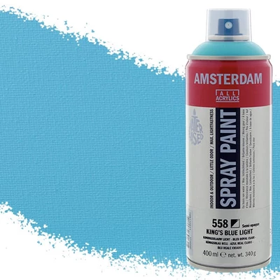 Talens Amsterdam spray vopsea acrilică pe bază de apă, 400 ml - 558, king's blue light